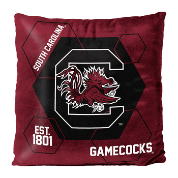 NCAA South Carolina Connector Velvet Reverse Pillow 16x16 Inches