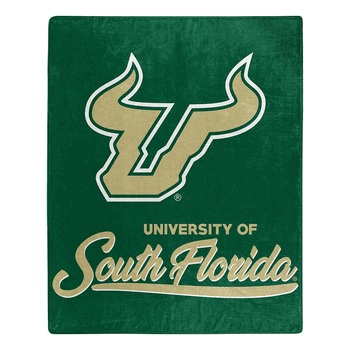 NCAA South Florida Signature Raschel Throw Blanket 50x60 Inches