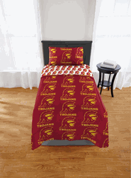 NCAA Southern Cal Trojans Twin Rotary Bed In A Bag Set