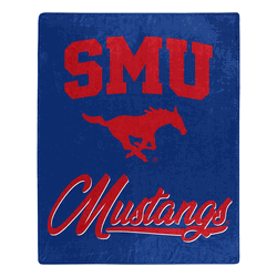 NCAA Southern Methodist Signature Raschel Throw Blanket 50x60 Inches