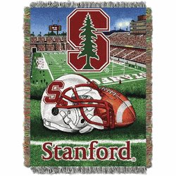 NCAA Stanford Homefield Advantage Woven Tapestry Throw Blanket 48x60 Inches