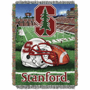 NCAA Stanford Homefield Advantage Woven Tapestry Throw Blanket 48x60 Inches