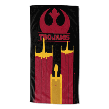NCAA Star Wars Cobranding Battletime USC Trojans Printed Beach Towel