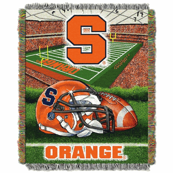 NCAA Syracuse Homefield Advantage Woven Tapestry Throw Blanket 48x60 Inches