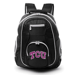 NCAA TCU Horned Frogs 19" Premium Laptop Backpack with Colored Trim