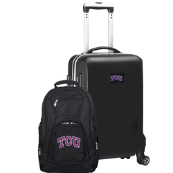 NCAA TCU Horned Frogs Deluxe 2-Piece Backpack & Carry-On Set