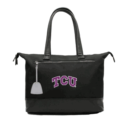 NCAA TCU Horned Frogs Laptop Tote Bag with Colored Zipper Pull Accessory