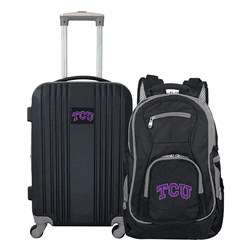 NCAA TCU Horned Frogs Premium 2-Piece Backpack & Carry-On Set