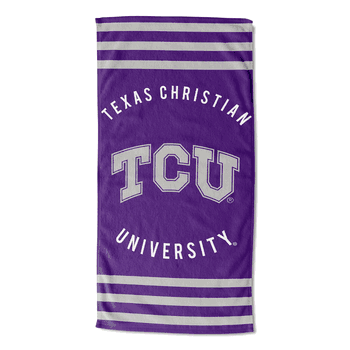 NCAA TCU Horned Frogs Stripes Beach Towel