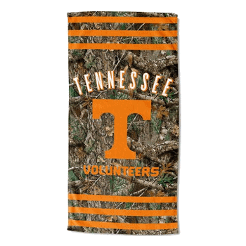 NCAA Tennessee Realtree Stripes Beach Towel 30x60 Inches