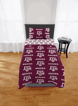 NCAA Texas A&M Aggies Aggies Twin Rotary Bed In A Bag Set