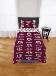 NCAA Texas A&M Aggies Aggies Twin Rotary Bed In A Bag Set