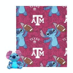 NCAA Texas A&M Aggies Enroll Stitch Hugger Pillow & Silk Touch Throw Blanket Set 40x50 Inches