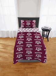 NCAA Texas A&M Aggies Twin Rotary Bed In A Bag Set
