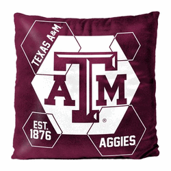 NCAA Texas A&M Connector Velvet Reverse Pillow 16x16 Inches