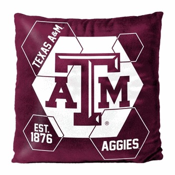 NCAA Texas A&M Connector Velvet Reverse Pillow 16x16 Inches