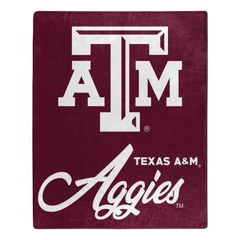 NCAA Texas A&M Signature Raschel Throw Blanket 50x60 Inches