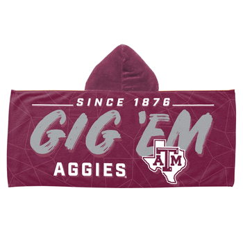 NCAA Texas A&M Youth Hooded Beach Towel 21x51 Inches