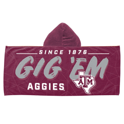 NCAA Texas A&M Youth Hooded Beach Towel 21x51 Inches