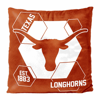 NCAA Texas Connector Velvet Reverse Pillow 16x16 Inches