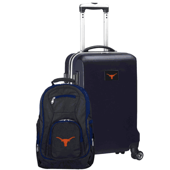 NCAA Texas Longhorns Deluxe 2-Piece Backpack & Carry-On Set