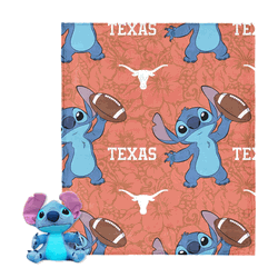 NCAA Texas Longhorns Enroll Stitch Hugger Pillow & Silk Touch Throw Blanket Set 40x50 Inches