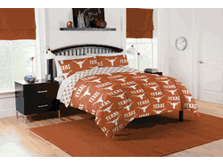 NCAA Texas Longhorns Longhorns Rotary Queen Bed In A Bag Set