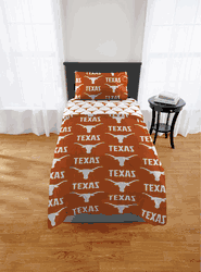 NCAA Texas Longhorns Longhorns Twin Rotary Bed In A Bag Set