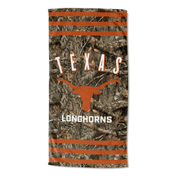 NCAA Texas Longhorns Real Tree Stripes Beach Towel