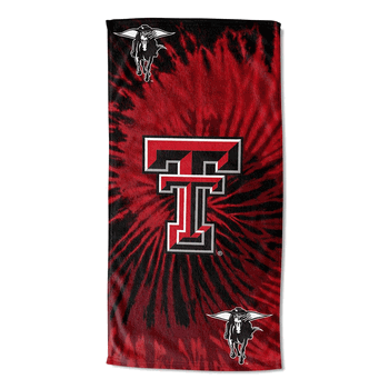NCAA Texas Tech Psychedelic Beach Towel 30x60 Inches