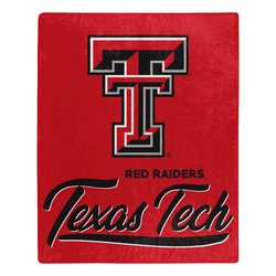 NCAA Texas Tech Red Raiders Signature Raschel Throw Blanket 50x60