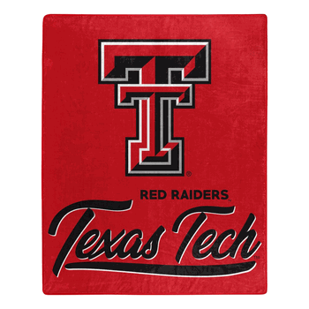 NCAA Texas Tech Red Raiders Signature Raschel Throw Blanket 50x60