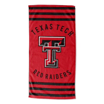 NCAA Texas Tech Red Raiders Stripes Beach Towel