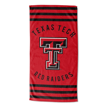 NCAA Texas Tech Stripes Beach Towel 30x60 Inches