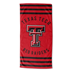 NCAA Texas Tech Stripes Beach Towel 30x60 Inches