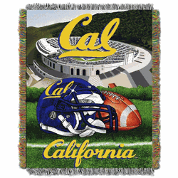 NCAA UC Berkley Homefield Advantage Woven Tapestry Throw Blanket 48x60 Inches