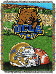 NCAA UCLA Homefield Advantage Woven Tapestry Throw Blanket 48x60 Inches