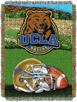 NCAA UCLA Homefield Advantage Woven Tapestry Throw Blanket 48x60 Inches