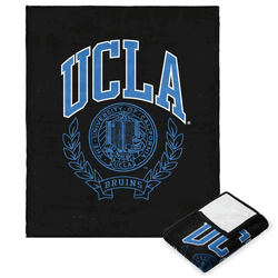 NCAA UCLA Scholar Black Silk Touch Throw 50 x 60 Inches