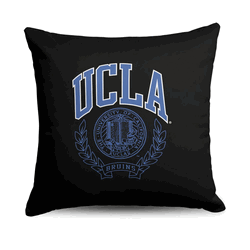 NCAA UCLA Scholar Black  Throw Pillow 18 x 18 Inches