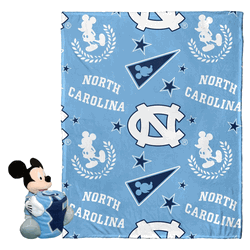 NCAA UNC Pennant Mickey Hugger Pillow & Silk Touch Throw Set