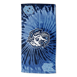 NCAA UNC Psychedelic Beach Towel 30x60 Inches