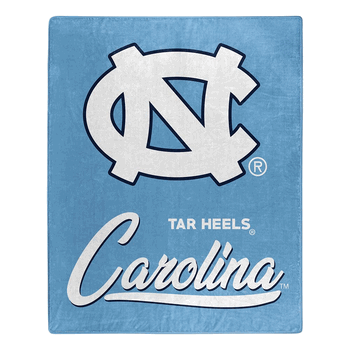NCAA UNC Signature Raschel Throw Blanket 50x60 Inches