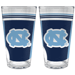 NCAA UNC Tar Heels 2pc Pint Glass Set