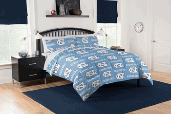 NCAA UNC Tar Heels Full Rotary Bed In A Bag Set