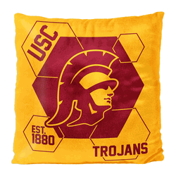 NCAA USC Connector Velvet Reverse Pillow 16x16 Inches