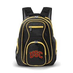 NCAA USC Trojans 19" Premium Laptop Backpack with Colored Trim