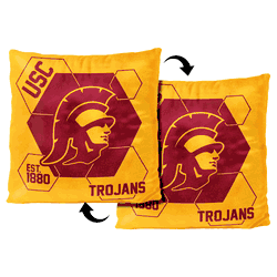 NCAA USC Trojans Connector Velvet Reverse Pillow