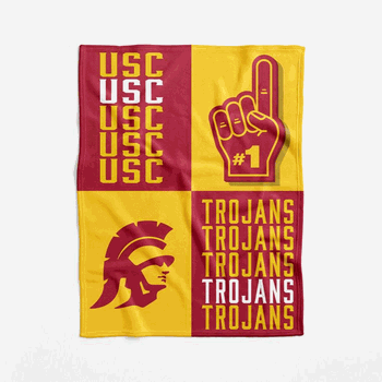 NCAA USC Trojans Domino Swaddle Blanket 40x50 inches
