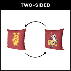 NCAA USC Trojans Horse Printed Throw Pillow